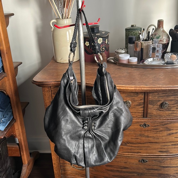 James Drake Slouchy Black Leather Bag - Picture 2 of 14